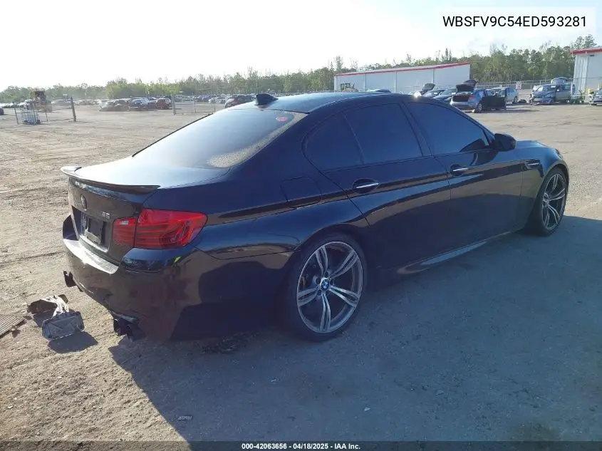 2014 BMW M5 VIN: WBSFV9C54ED593281 Lot: 42063656