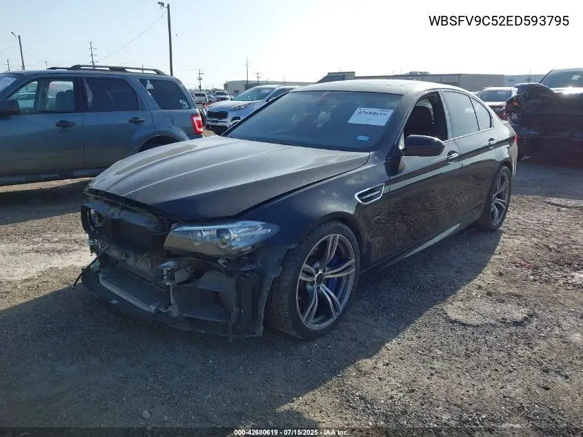2014 BMW M5 VIN: WBSFV9C52ED593795 Lot: 42680619
