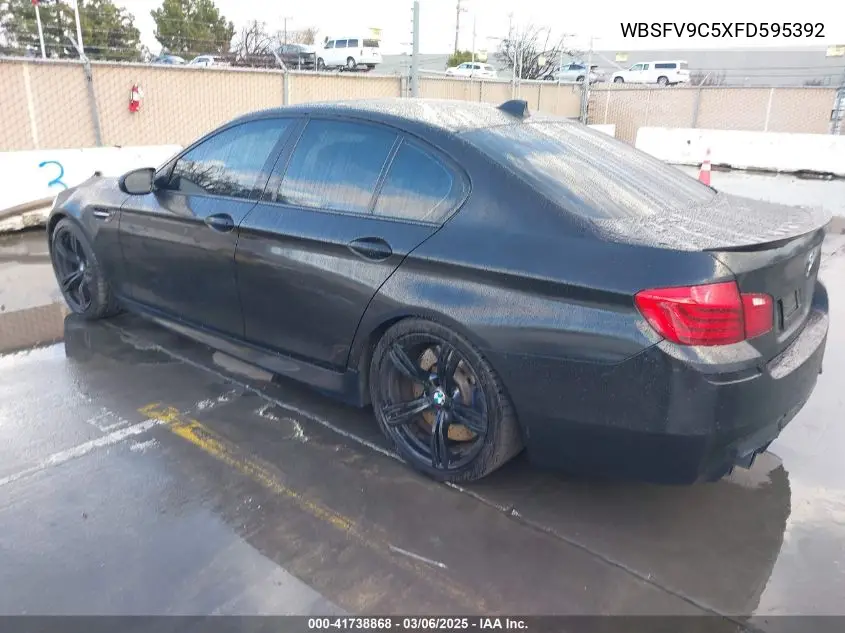 2015 BMW M5 VIN: WBSFV9C5XFD595392 Lot: 41738868