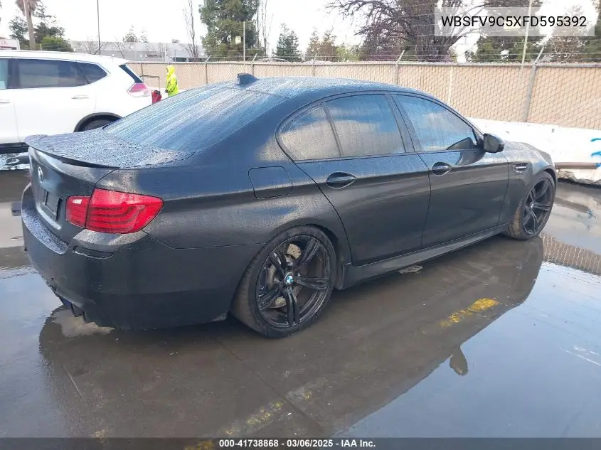 2015 BMW M5 VIN: WBSFV9C5XFD595392 Lot: 41738868
