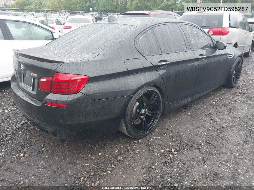 2015 BMW M5 VIN: WBSFV9C52FD595287 Lot: 42345314