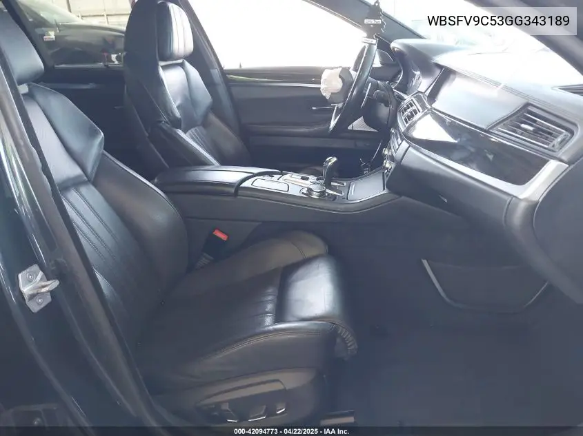 2016 BMW M5 VIN: WBSFV9C53GG343189 Lot: 42094773
