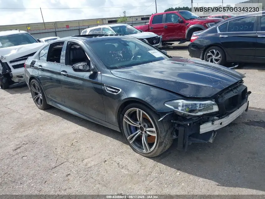 2016 BMW M5 VIN: WBSFV9C57GG343230 Lot: 42488416