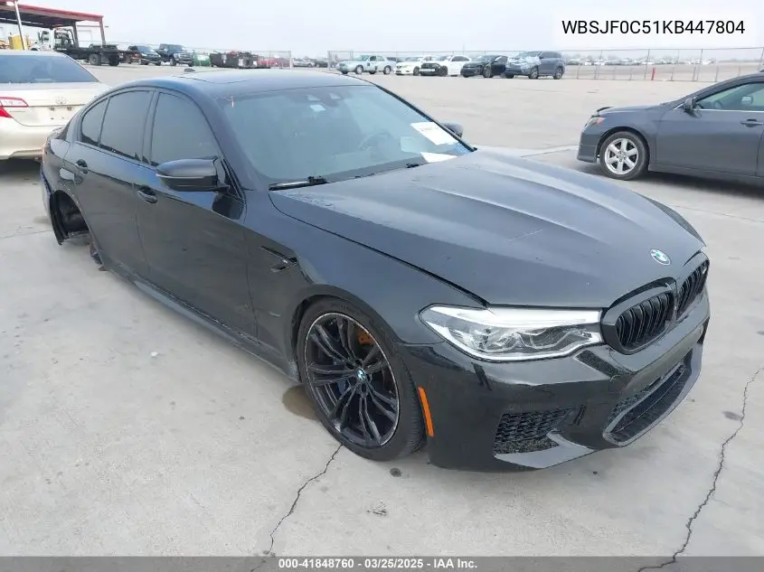 2019 BMW M5 Competition VIN: WBSJF0C51KB447804 Lot: 41848760
