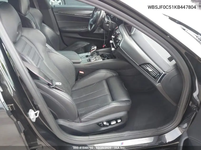 2019 BMW M5 Competition VIN: WBSJF0C51KB447804 Lot: 41848760