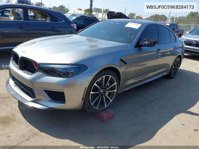 2019 BMW M5 VIN: WBSJF0C59KB284173 Lot: 42173903
