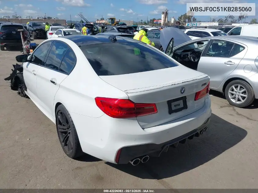 2019 BMW M5 VIN: WBSJF0C51KB285060 Lot: 42226363