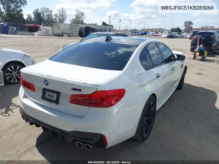 2019 BMW M5 VIN: WBSJF0C51KB285060 Lot: 42226363