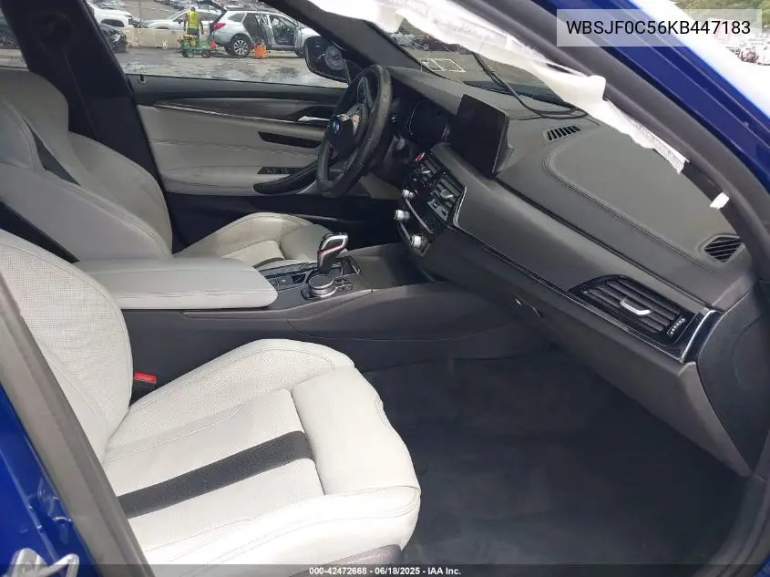 2019 BMW M5 Competition VIN: WBSJF0C56KB447183 Lot: 42472668