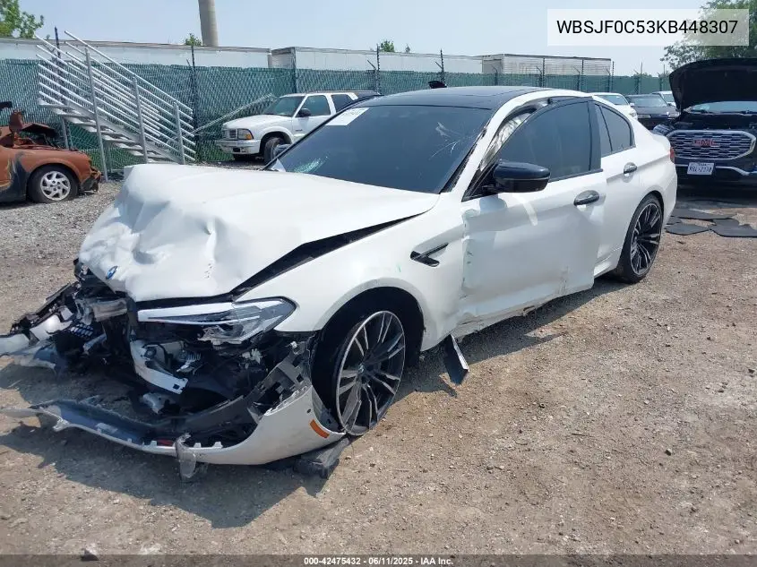 2019 BMW M5 VIN: WBSJF0C53KB448307 Lot: 42475432