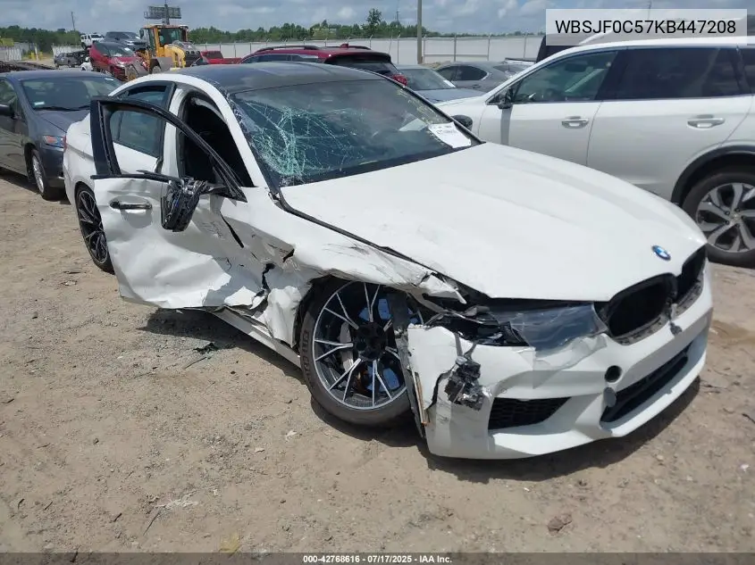 2019 BMW M5 Competition VIN: WBSJF0C57KB447208 Lot: 42768616