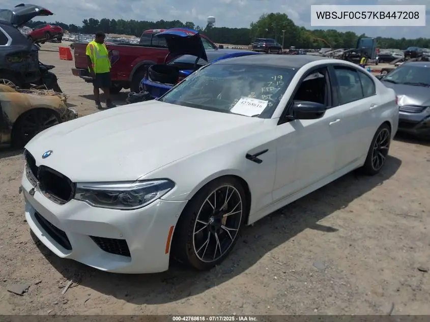 2019 BMW M5 Competition VIN: WBSJF0C57KB447208 Lot: 42768616