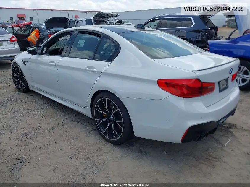 2019 BMW M5 Competition VIN: WBSJF0C57KB447208 Lot: 42768616