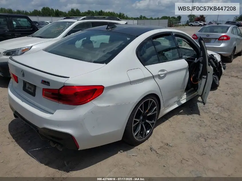 2019 BMW M5 Competition VIN: WBSJF0C57KB447208 Lot: 42768616