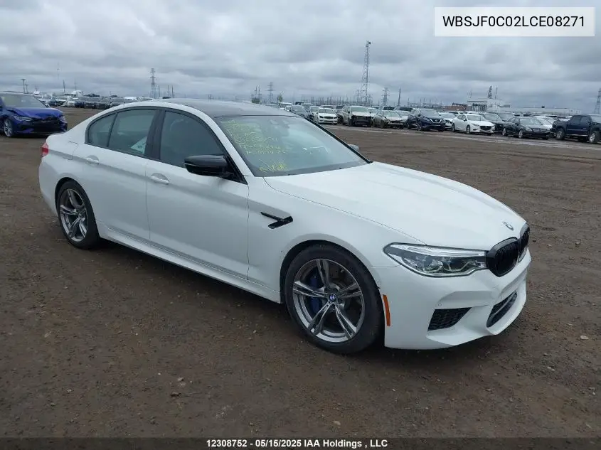 2020 BMW M5 M5 Competition VIN: WBSJF0C02LCE08271 Lot: 12308752