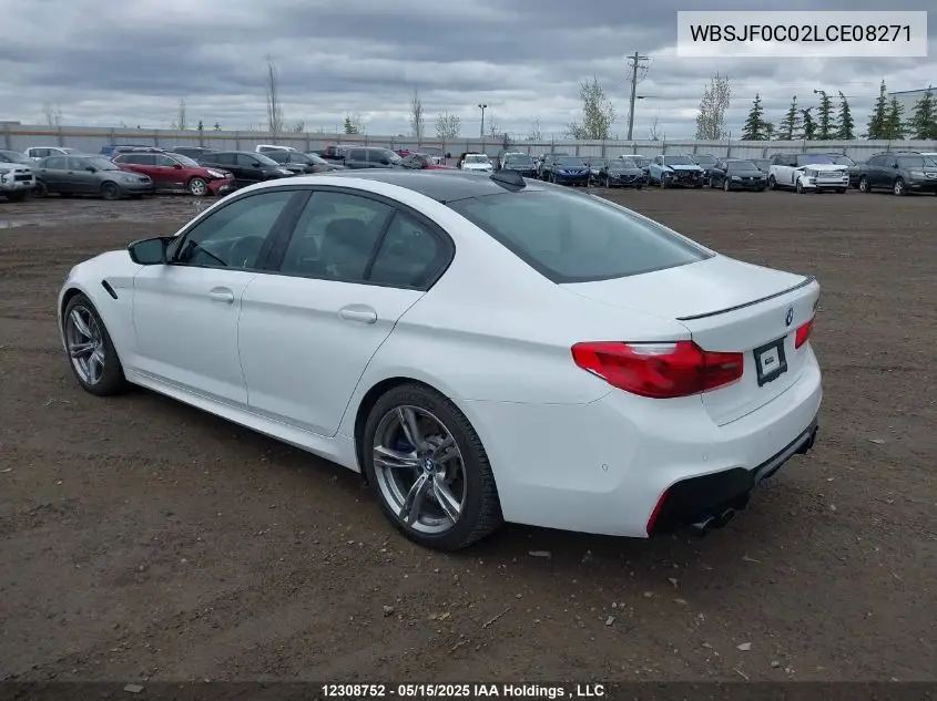 2020 BMW M5 M5 Competition VIN: WBSJF0C02LCE08271 Lot: 12308752
