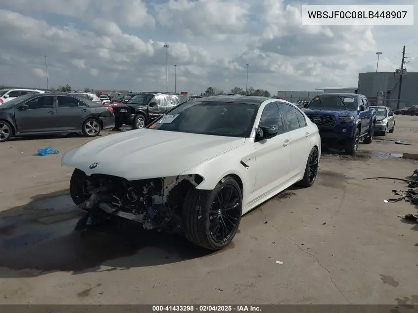2020 BMW M5 Competition VIN: WBSJF0C08LB448907 Lot: 41433298