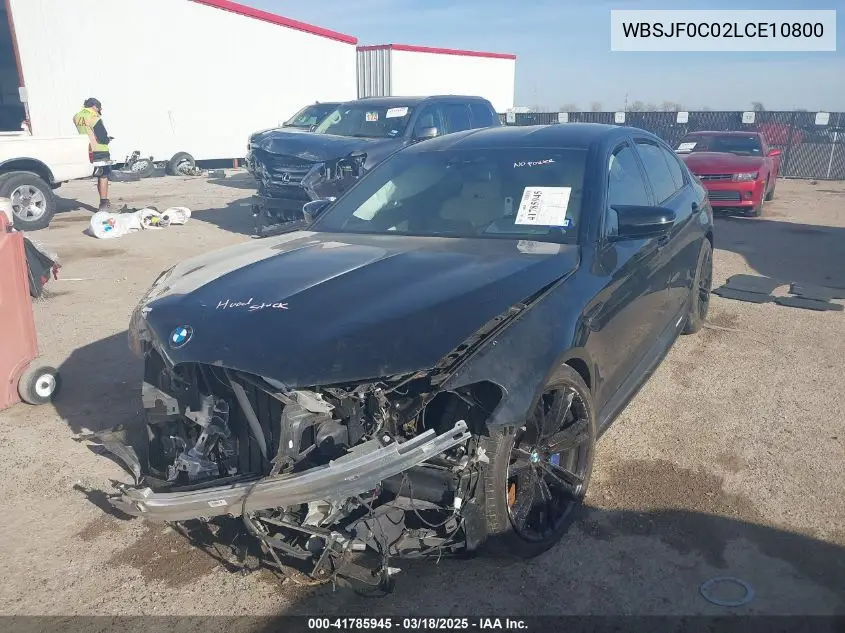 2020 BMW M5 Competition VIN: WBSJF0C02LCE10800 Lot: 41785945