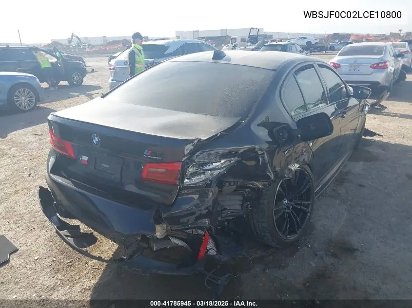 2020 BMW M5 Competition VIN: WBSJF0C02LCE10800 Lot: 41785945