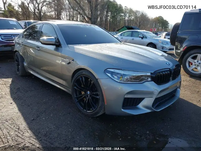 2020 BMW M5 VIN: WBSJF0C03LCD70114 Lot: 41821818