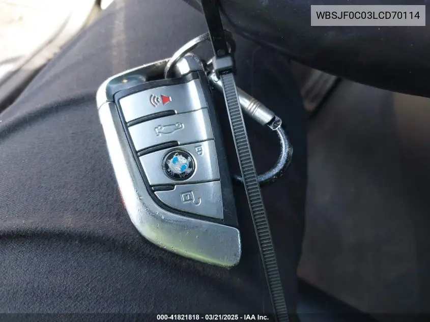 2020 BMW M5 VIN: WBSJF0C03LCD70114 Lot: 41821818