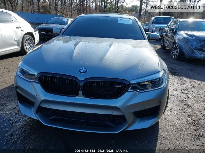2020 BMW M5 VIN: WBSJF0C03LCD70114 Lot: 41821818