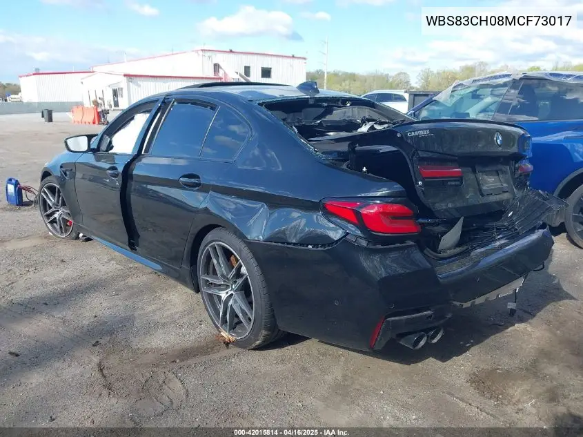 2021 BMW M5 VIN: WBS83CH08MCF73017 Lot: 42015814