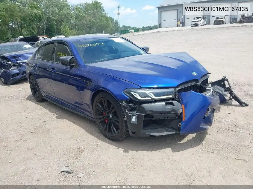 2021 BMW M5 VIN: WBS83CH01MCF67835 Lot: 42590123