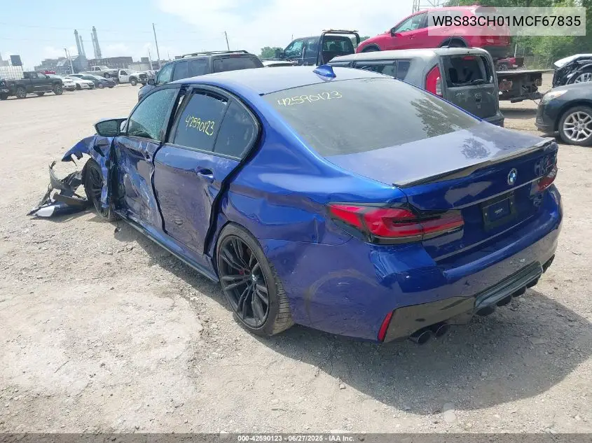 2021 BMW M5 VIN: WBS83CH01MCF67835 Lot: 42590123