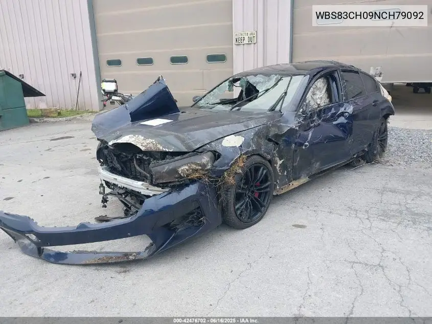 2022 BMW M5 VIN: WBS83CH09NCH79092 Lot: 42476702