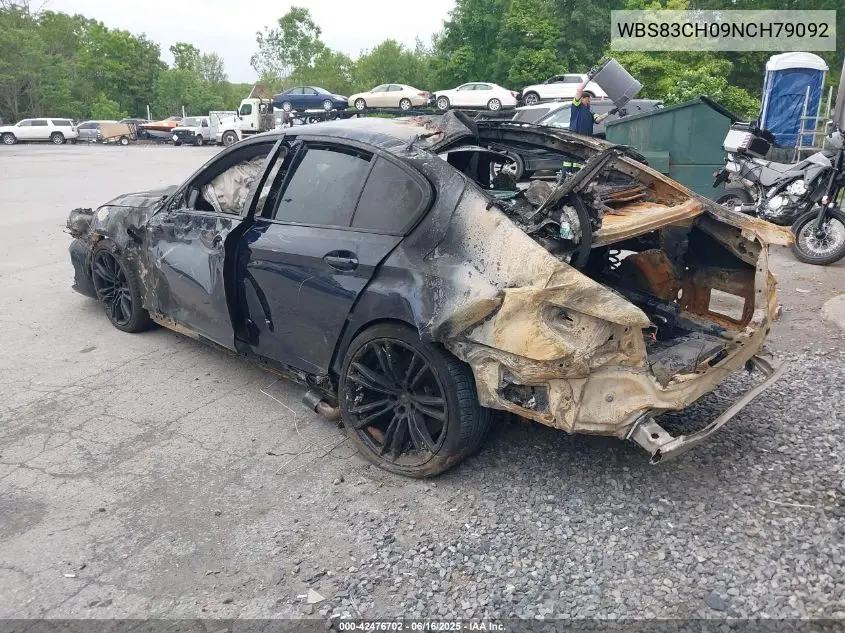 2022 BMW M5 VIN: WBS83CH09NCH79092 Lot: 42476702