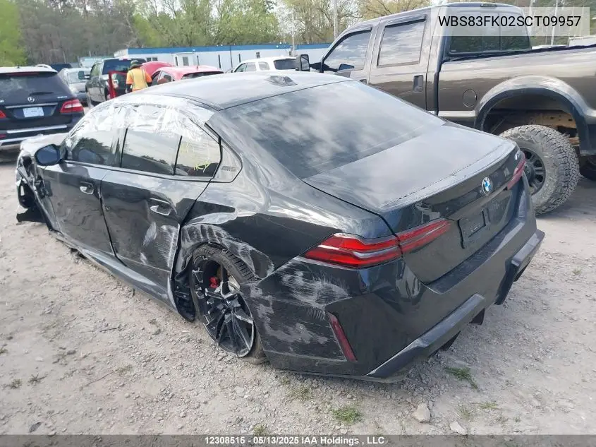 2025 BMW M5 VIN: WBS83FK02SCT09957 Lot: 12308515