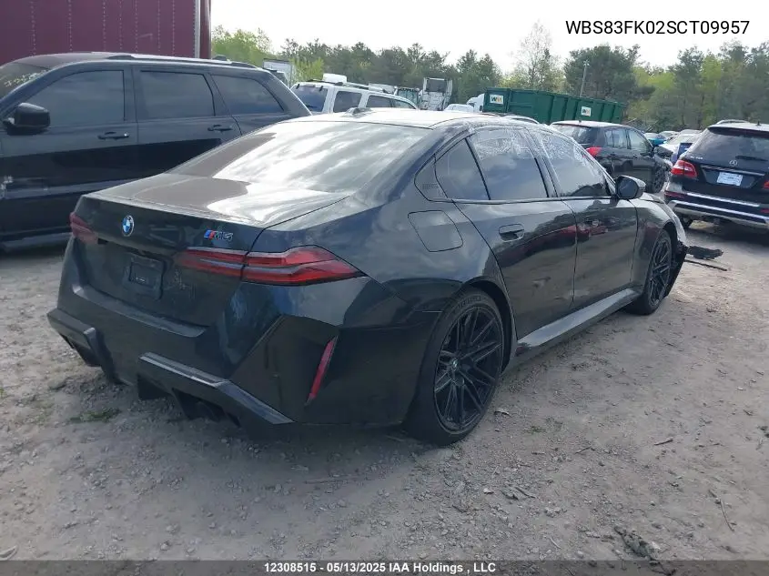 2025 BMW M5 VIN: WBS83FK02SCT09957 Lot: 12308515