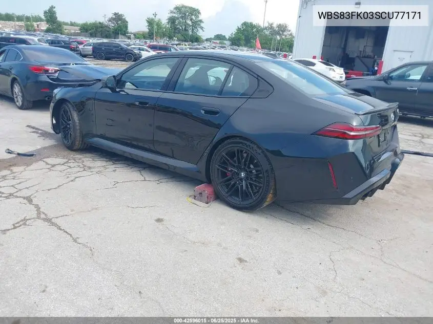 2025 BMW M5 VIN: WBS83FK03SCU77171 Lot: 42596015