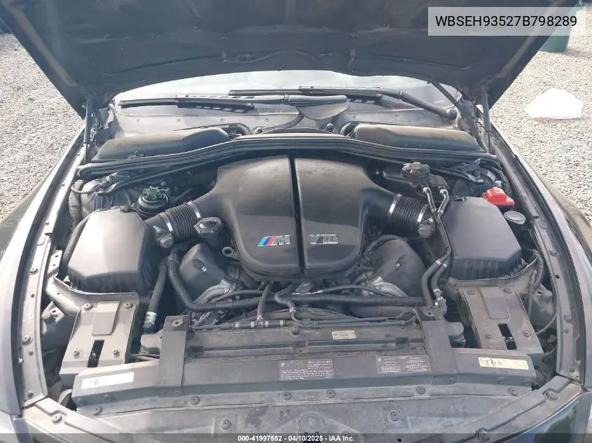 2007 BMW M6 VIN: WBSEH93527B798289 Lot: 41997552
