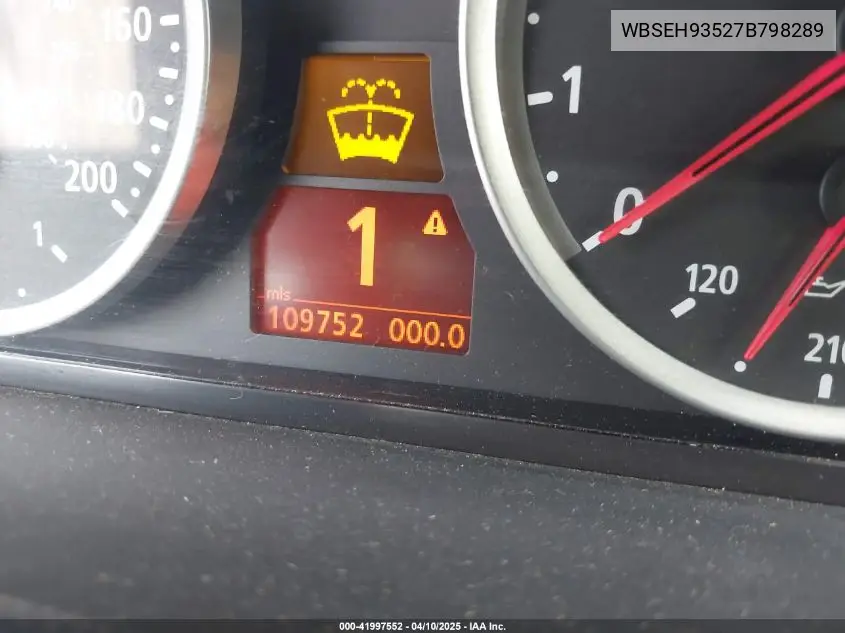 2007 BMW M6 VIN: WBSEH93527B798289 Lot: 41997552