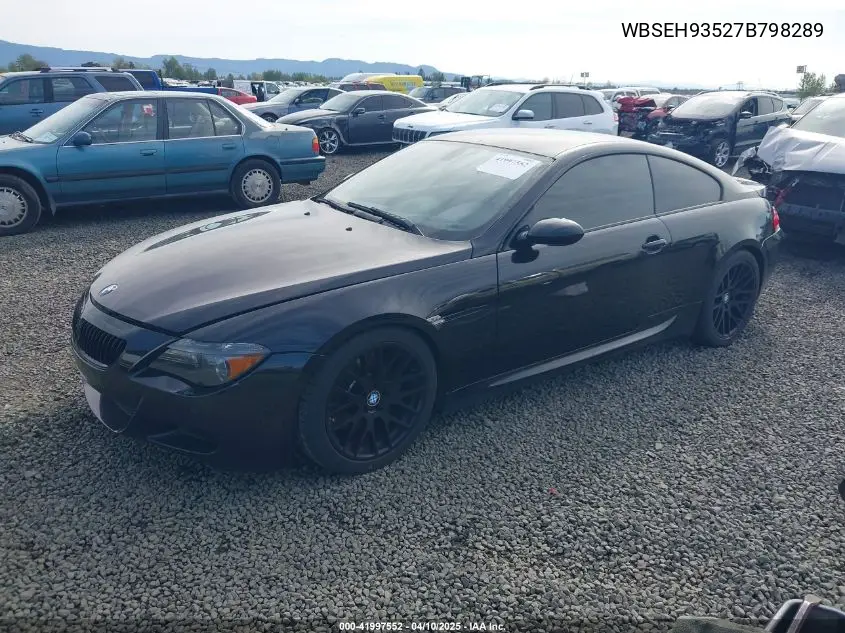 2007 BMW M6 VIN: WBSEH93527B798289 Lot: 41997552