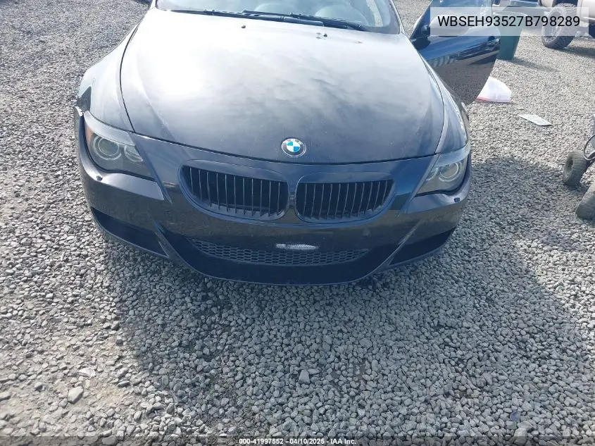 2007 BMW M6 VIN: WBSEH93527B798289 Lot: 41997552
