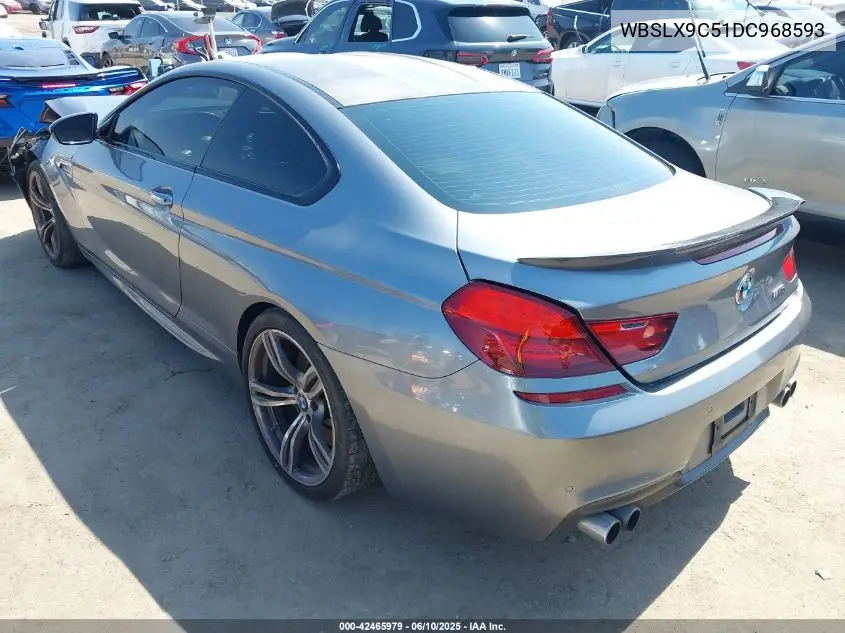 2013 BMW M6 VIN: WBSLX9C51DC968593 Lot: 42465979