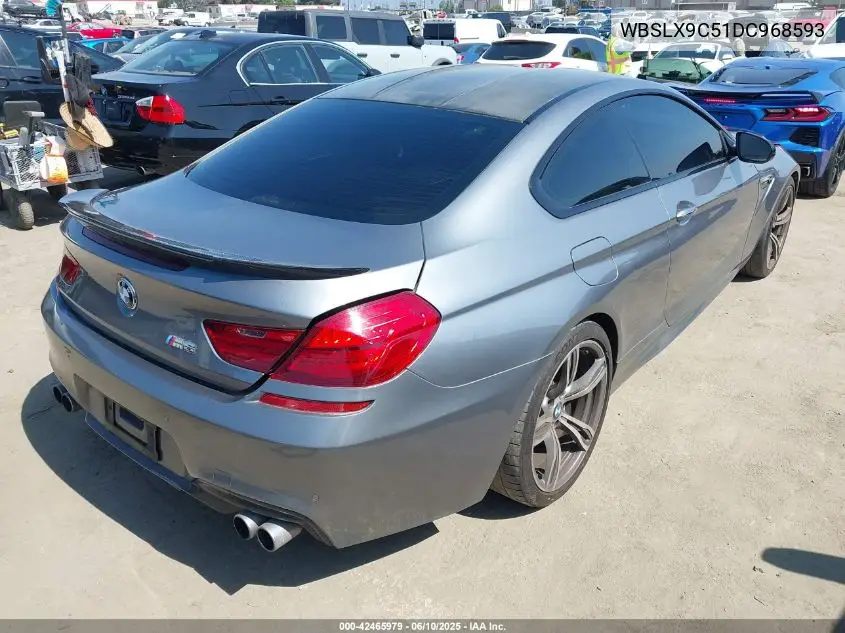 2013 BMW M6 VIN: WBSLX9C51DC968593 Lot: 42465979