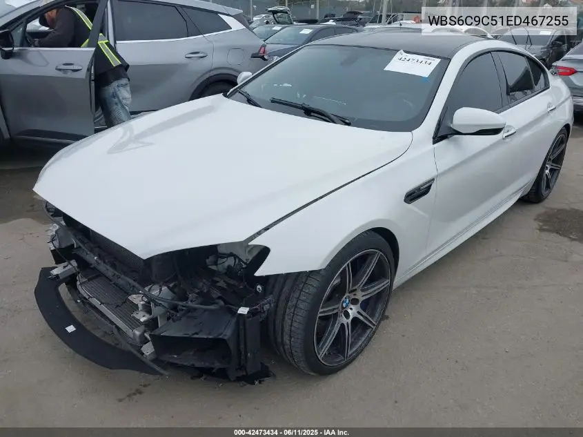 2014 BMW M6 Gran Coupe VIN: WBS6C9C51ED467255 Lot: 42473434