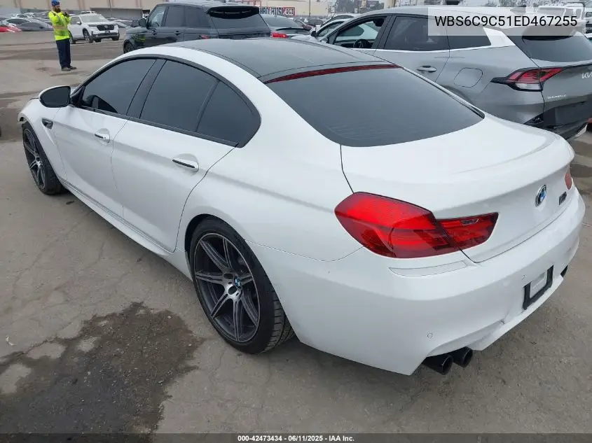 2014 BMW M6 Gran Coupe VIN: WBS6C9C51ED467255 Lot: 42473434