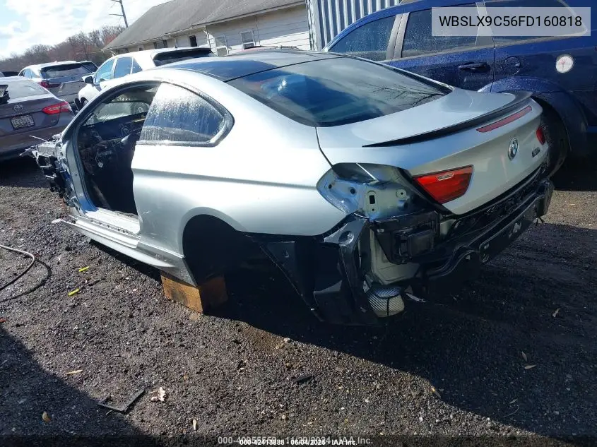 2015 BMW M6 VIN: WBSLX9C56FD160818 Lot: 42413888