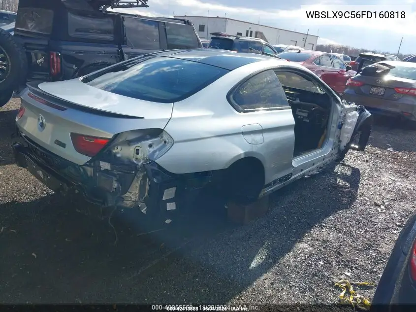 2015 BMW M6 VIN: WBSLX9C56FD160818 Lot: 42413888