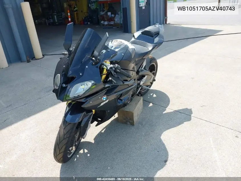 2010 BMW S 1000 Rr VIN: WB1051705AZV40743 Lot: 42438485