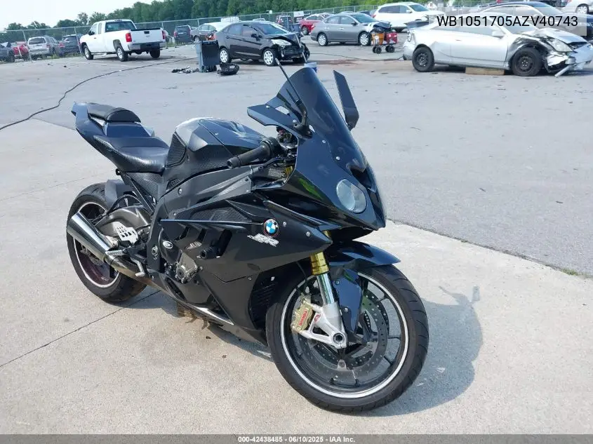 2010 BMW S 1000 Rr VIN: WB1051705AZV40743 Lot: 42438485
