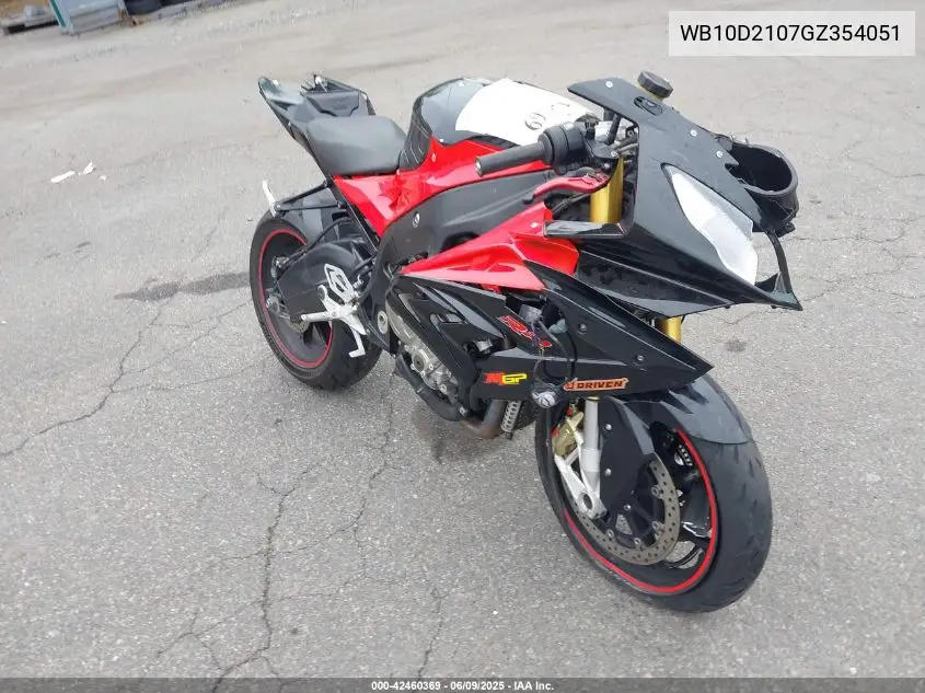 2016 BMW S 1000 Rr VIN: WB10D2107GZ354051 Lot: 42460369