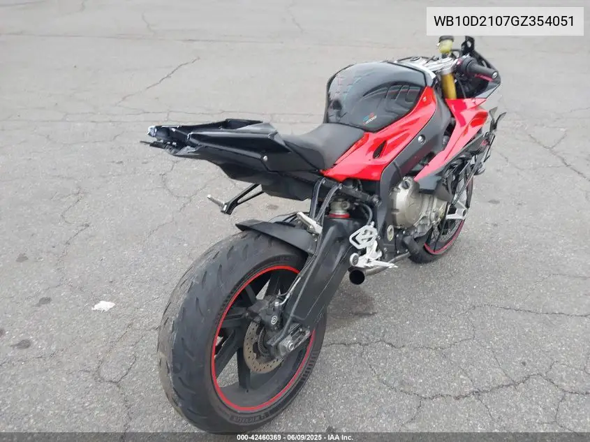 2016 BMW S 1000 Rr VIN: WB10D2107GZ354051 Lot: 42460369
