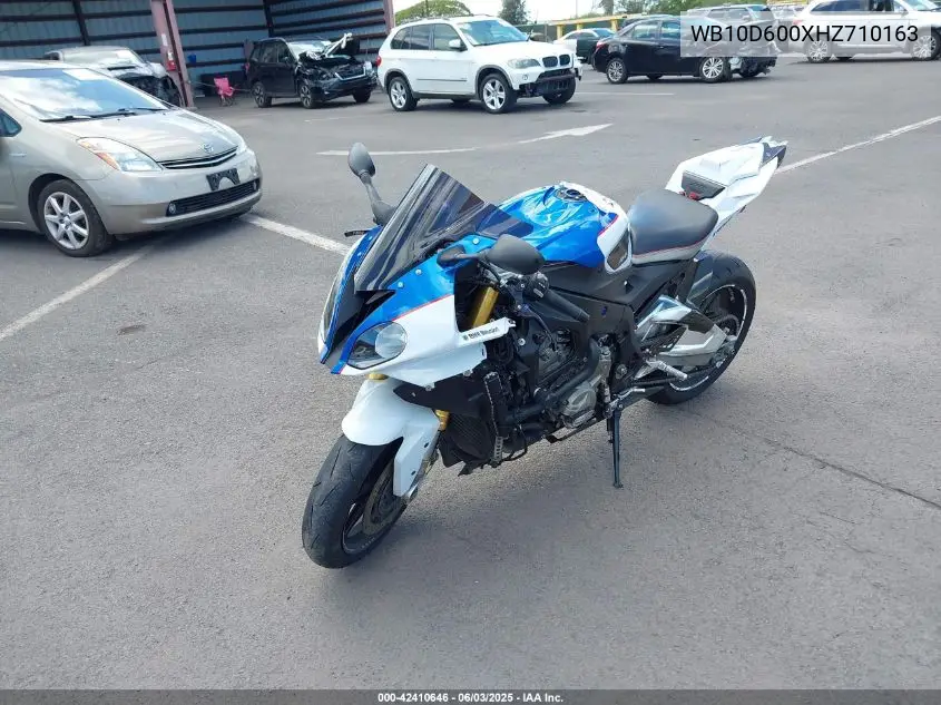 2017 BMW S 1000 Rr VIN: WB10D600XHZ710163 Lot: 42410646