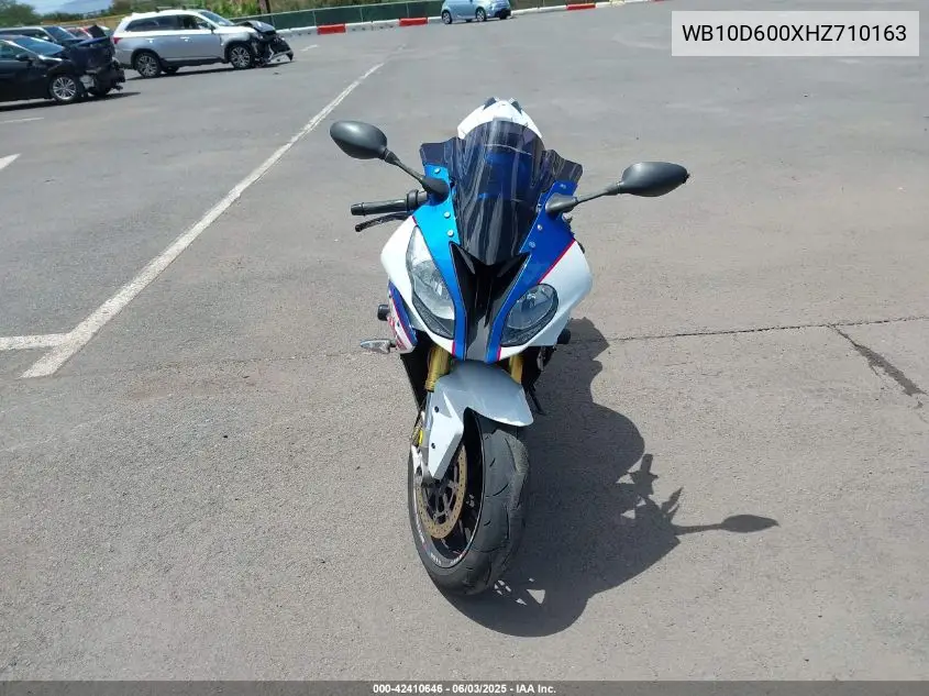 2017 BMW S 1000 Rr VIN: WB10D600XHZ710163 Lot: 42410646